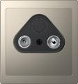 Merten D-Life antenna socket outlet (nickel metallic)